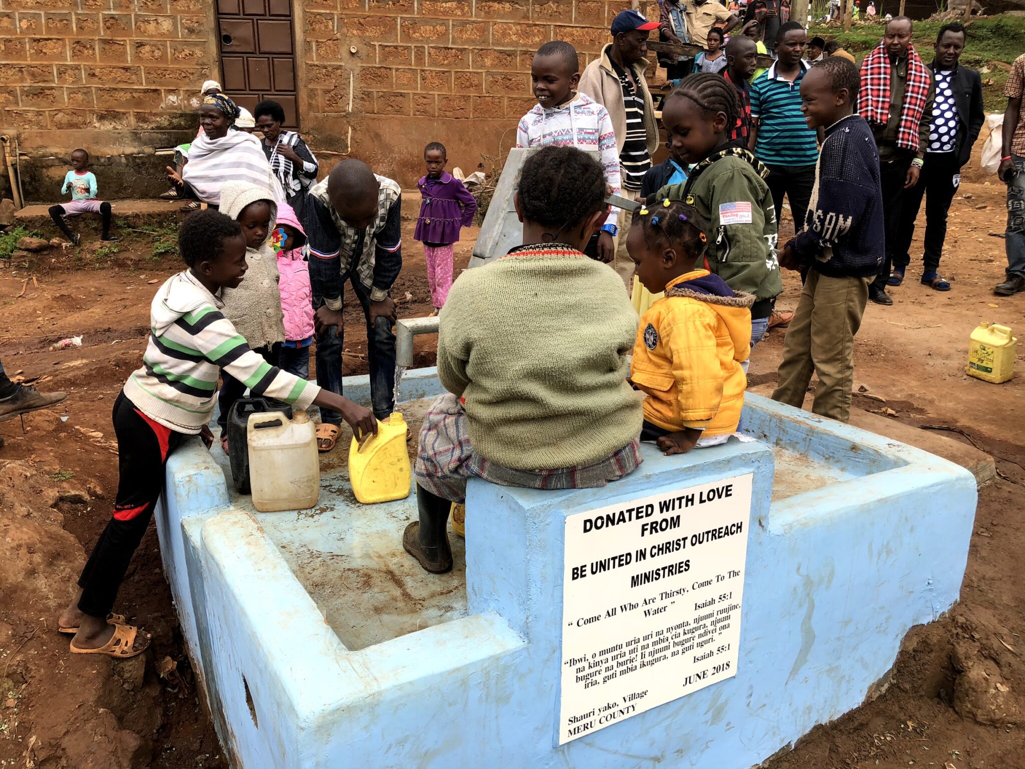 Receiving Fresh Drinking Water in Meru, Kenya